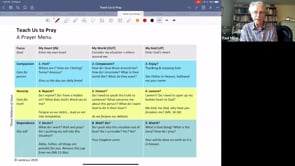 Paul Miller talks through an early version of the Prayer Menu Card.
