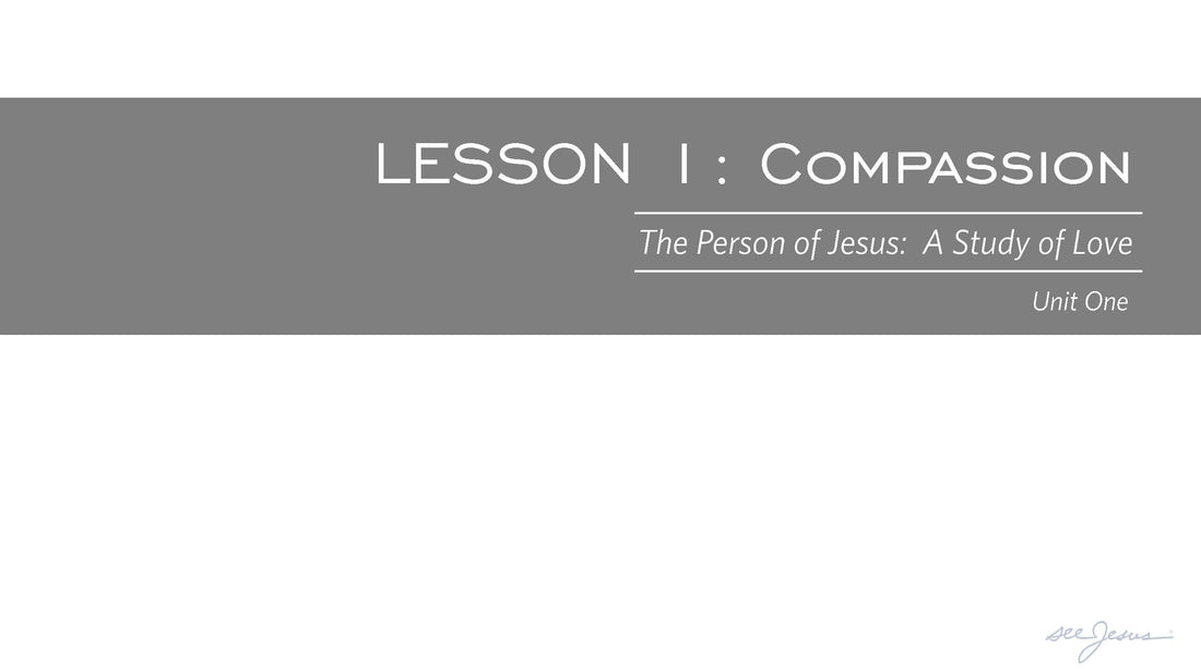 Person of Jesus, Unit 1: Compassion Leader&